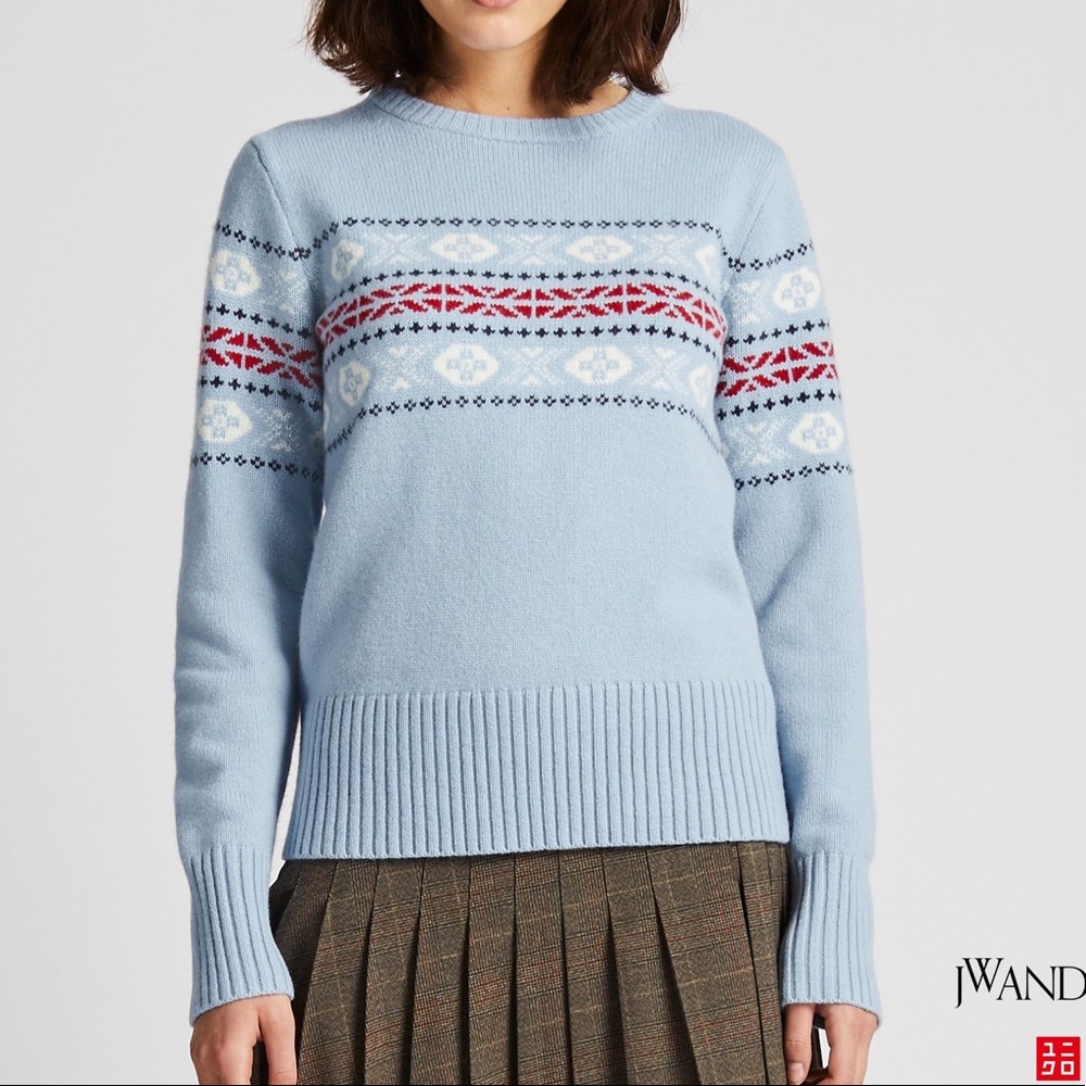 UNIQLO x JW Anderson light blue knit sweater